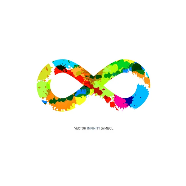 Infinity Symbol Made From Splashes — Stock Vector