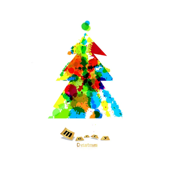 Kleurrijke kerstboom — Stockvector