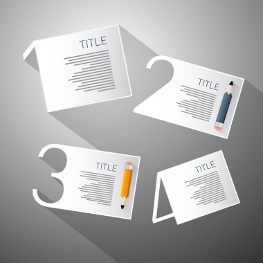 vektör adımlar öğretici, infographics için