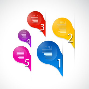 renkli vektör kağıt ilerleme adımlar için özel öğretmen