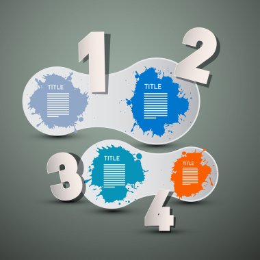 Kağıt ilerleme adımlar öğretici için vektör,