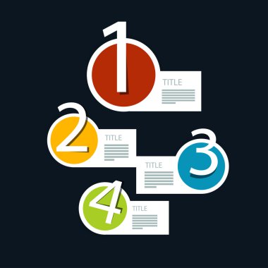 Kağıt ilerleme adımlar öğretici için vektör