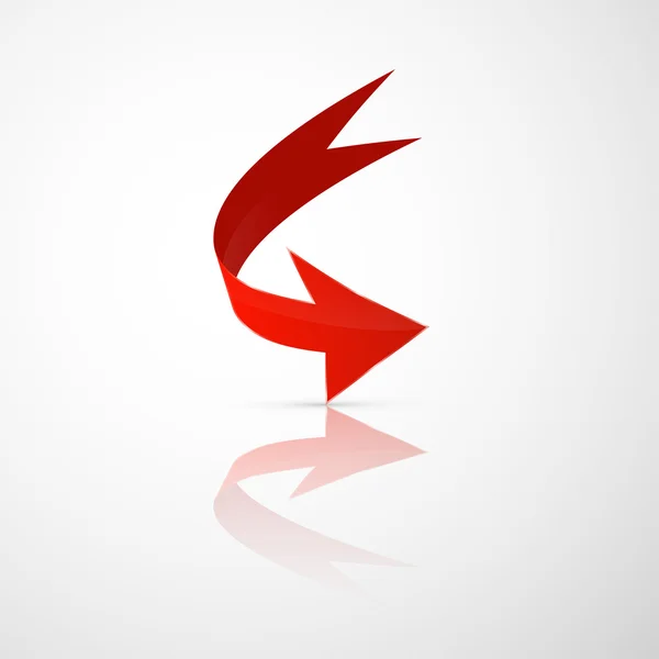 Flèche vectorielle rouge — Image vectorielle