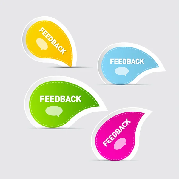 Ícones de feedback coloridos — Vetor de Stock