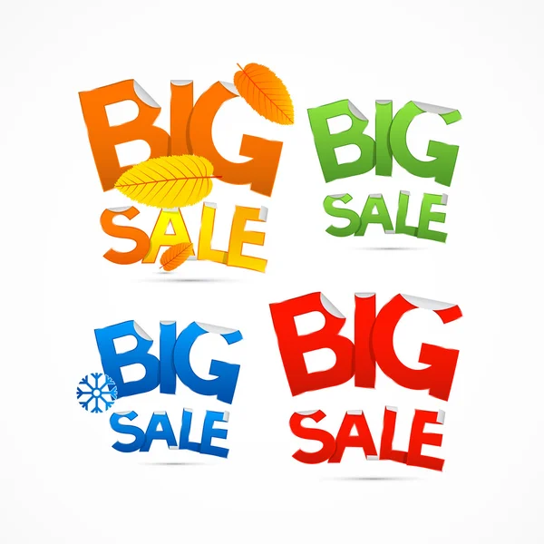 Colorful Big Sale Titles — Stock Vector