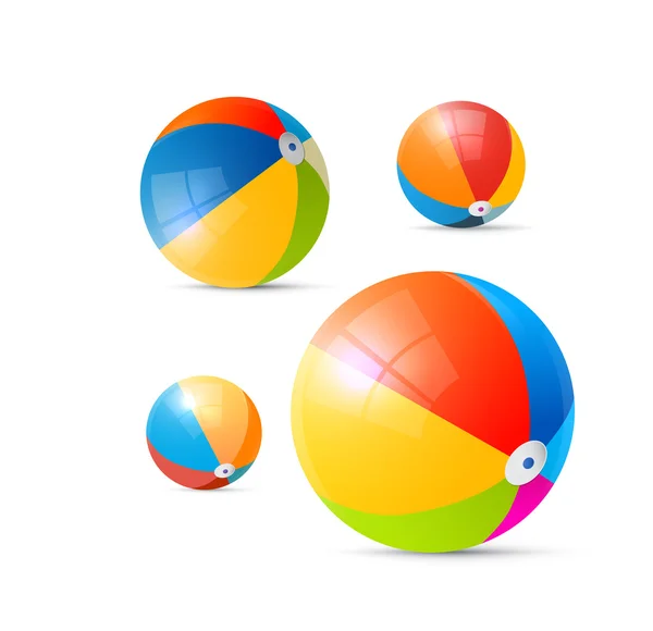 Colorful Vector Beach Balls — Stock Vector