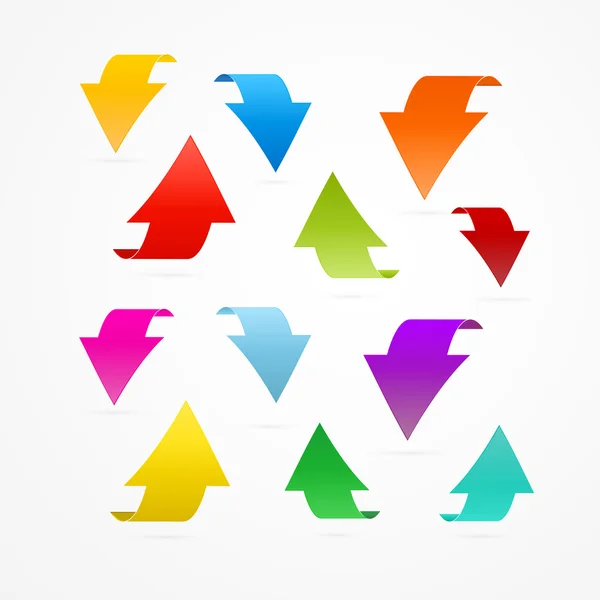Colorful Vector Arrows — Stok Vektör