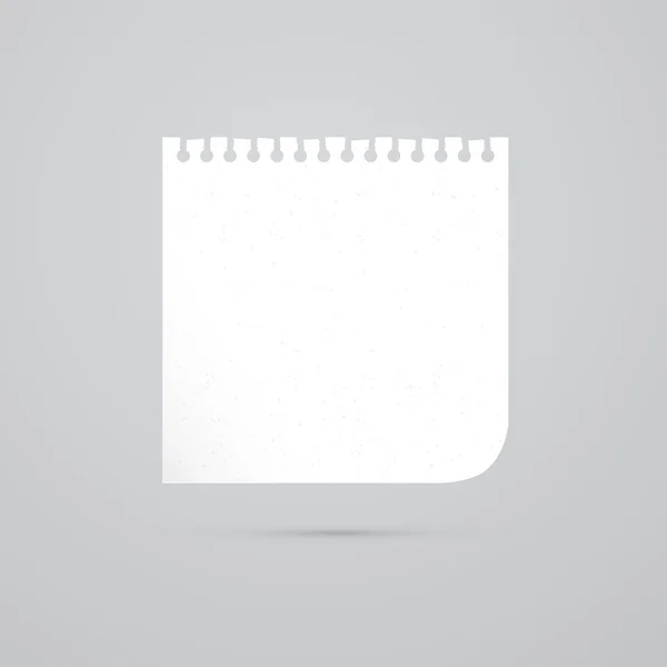Feuille de papier blanc vide — Image vectorielle