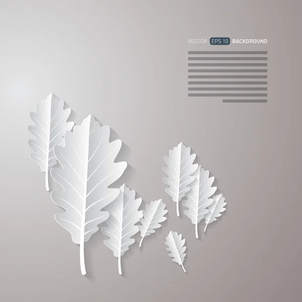 Hojas de papel de roble — Vector de stock