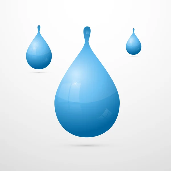 Blauwe waterdruppels — Stockvector