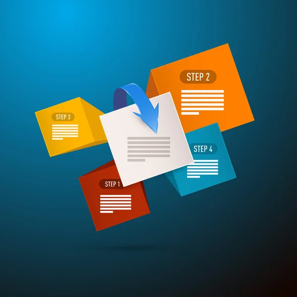 infographics mavi arka plan