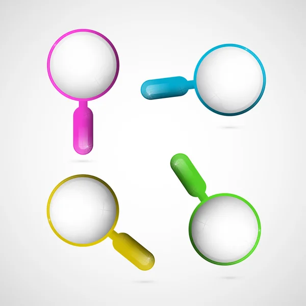 Magnifying Glass Set — Stock Vector