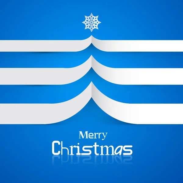 Blue Abstract Vector Merry Christmas Background — Stock Vector