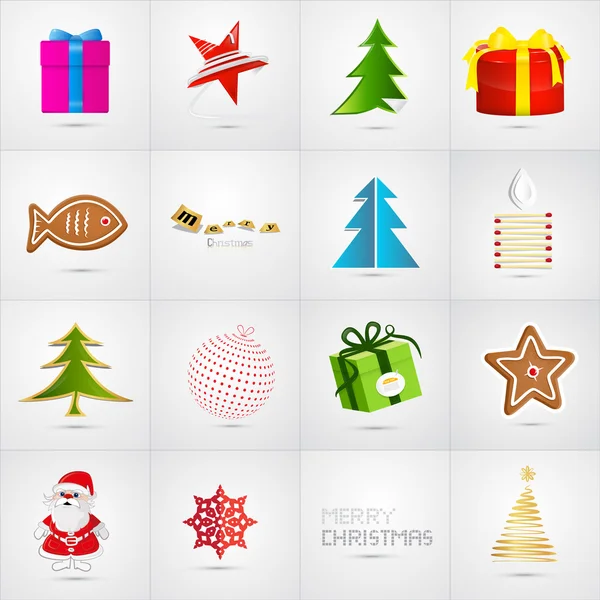 Christmas Icons — Stock Illustration Christmas Icons Vector Graphics
