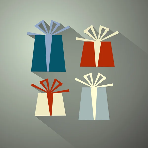 Boîte de cadeau vectoriel rétro, coffret cadeau — Image vectorielle