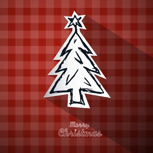 Red Abstract Vector Merry Christmas Background — Stock Vector