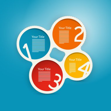 Kağıt ilerleme adımlar öğretici, infographics vektör