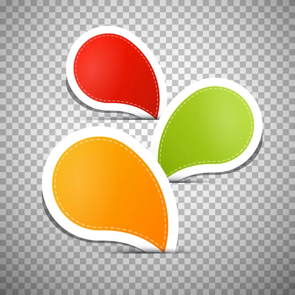 Turuncu, yeşil, kırmızı boş etiket, Etiketler