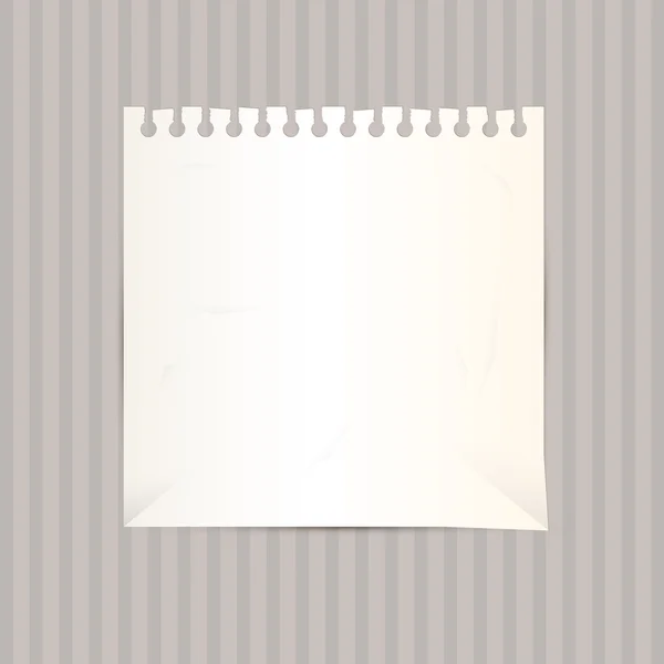 Vektör boş beyaz kağıt levha — Stok Vektör