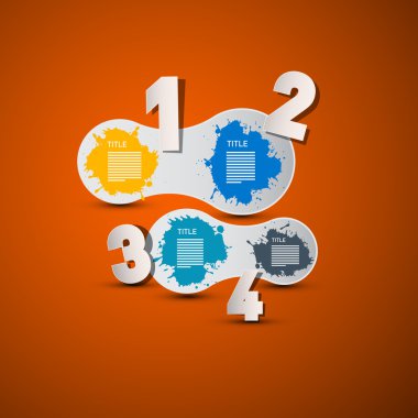 Kağıt ilerleme adımlar öğretici için vektör