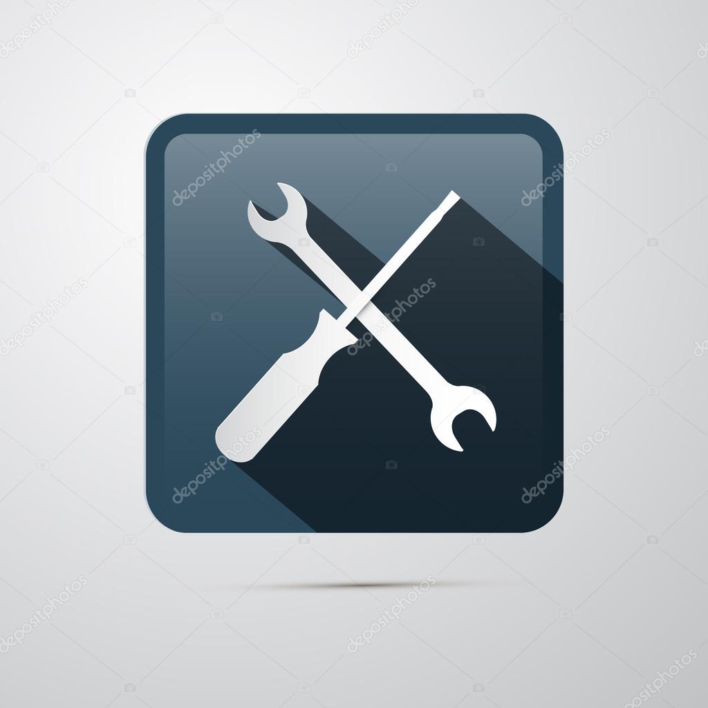 Repair Icon. Screwdriver and Spanner, Wrench.