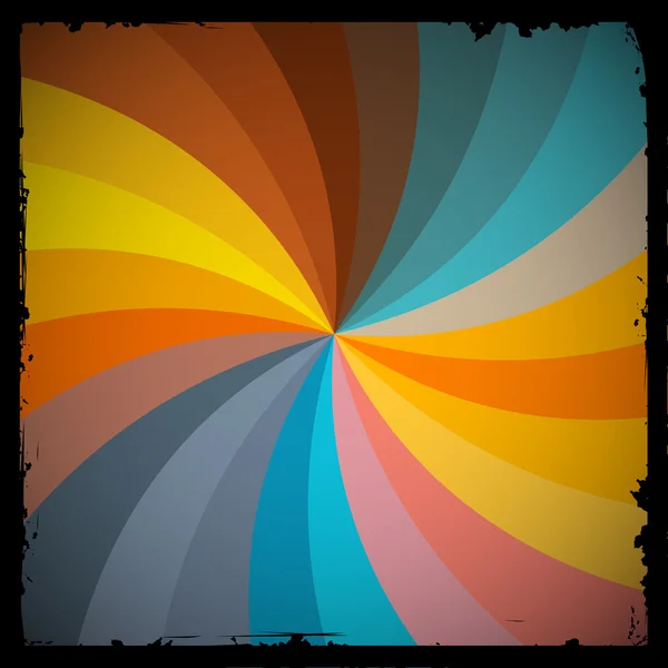 Résumé vecteur rétro spirale arrière-plan — Image vectorielle
