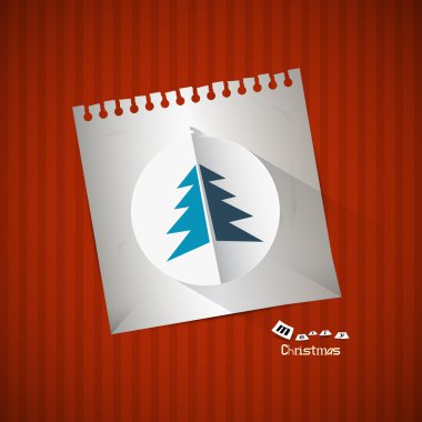 Kağıt Noel arka plan üzerinde kırmızı karton