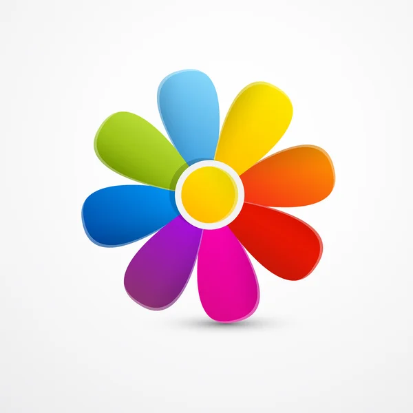 Illustration abstraite de fleurs vectorielles colorées — Image vectorielle