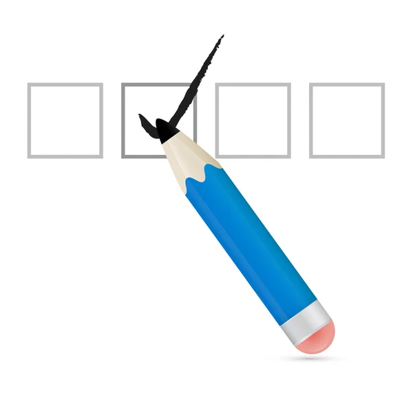 Pencil Check Option — Stock Vector