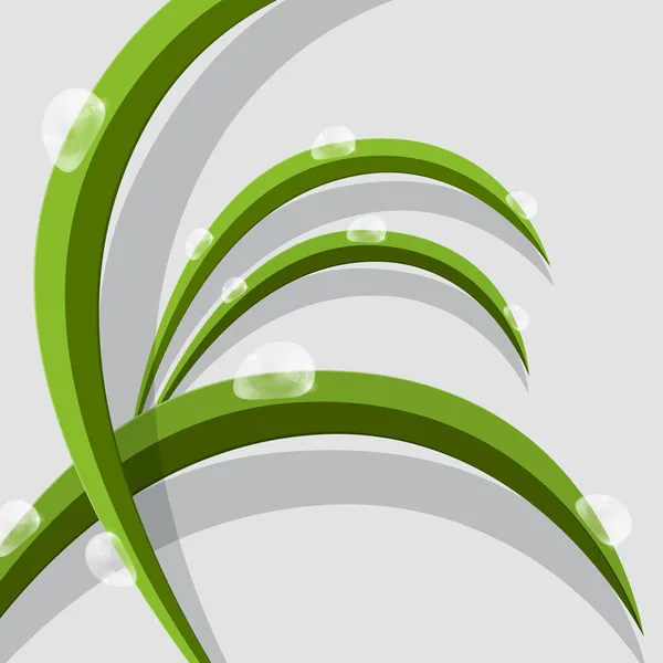 Abstract vector groen gras verlaat — Stockvector