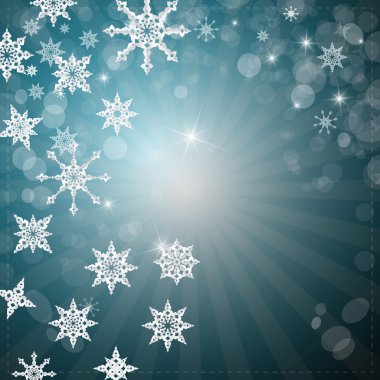 kar taneleri, yıldız ile kış retro arka plan