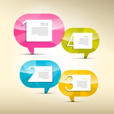 devam eden dört adımlar öğretici, infographics vektör