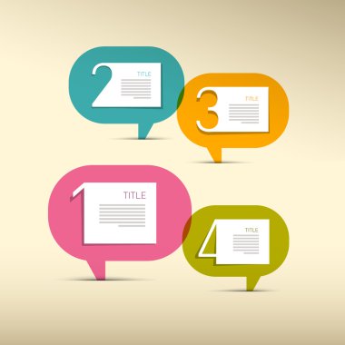 Retro vektör ilerleme adımlar öğretici, infographics için