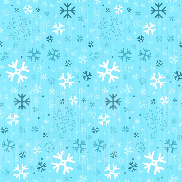Retro Seamless Blue Winter Background with Snowflakes — Stock Vector