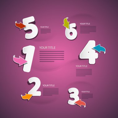 vektör ilerleme adımlar öğretici, pembe, mor zemin üzerine infographics için