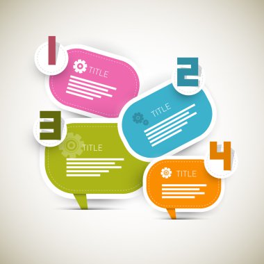 ilerleme adımlar öğretici, infographics vektör