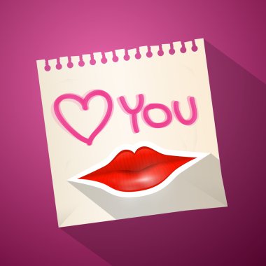 sevgi ve ağız kağıt üzerine