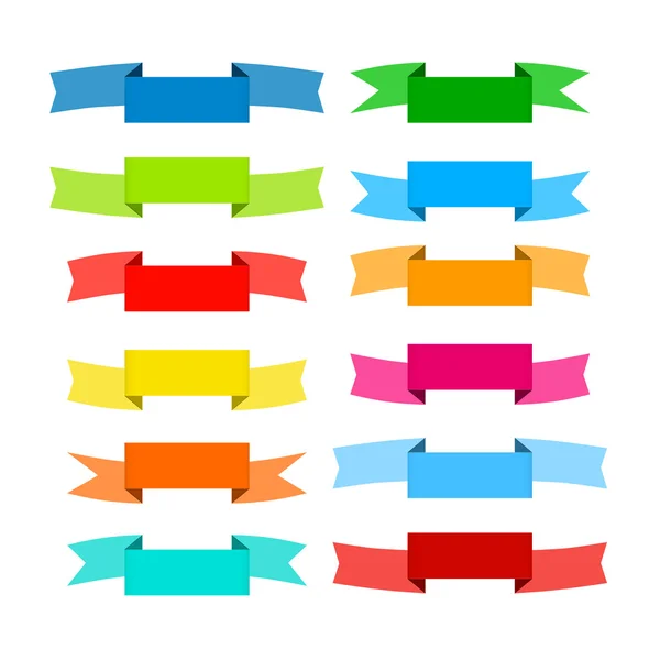 Renkli retro vektör şeritler, etiket koleksiyonu — Stok Vektör