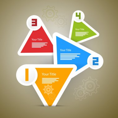 renkli kağıt infographics web düzeni