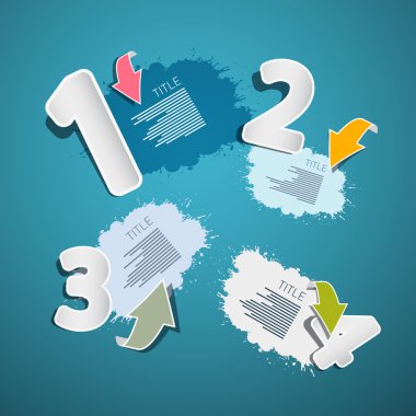 ilerleme adımlar öğretici, infographics vektör