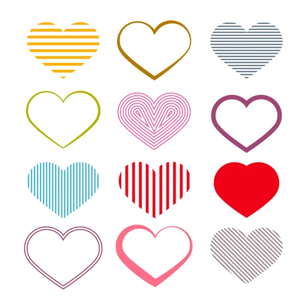 Hjärta in. retro valentine symboler. — Stock vektor