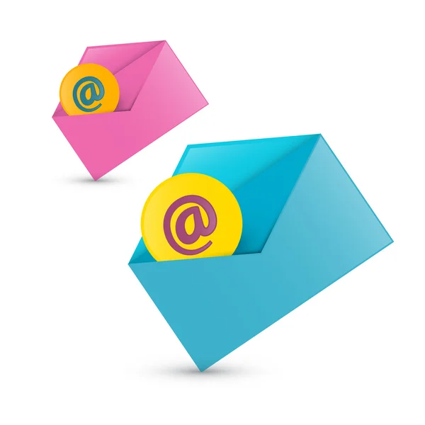 E-mail, icone e-mail — Vettoriale Stock