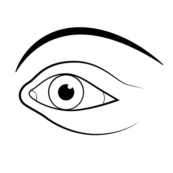 Abstrakter Vektor menschliches Auge Illustration — Stockvektor