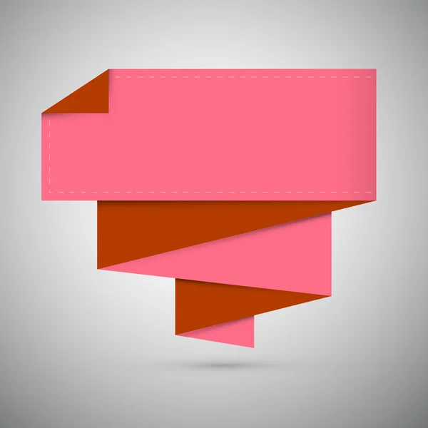 空のベクター折り紙タグ、ラベルの図 — ストックベクタ