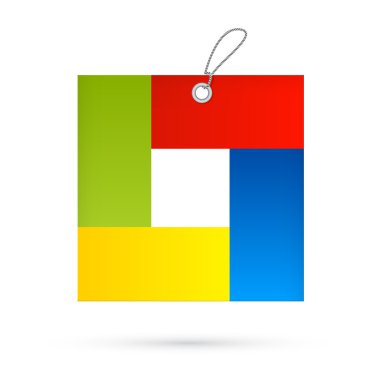 renkli vektör mevcut - beyaz arka plan üzerinde izole Hediyelik kutu simgesi