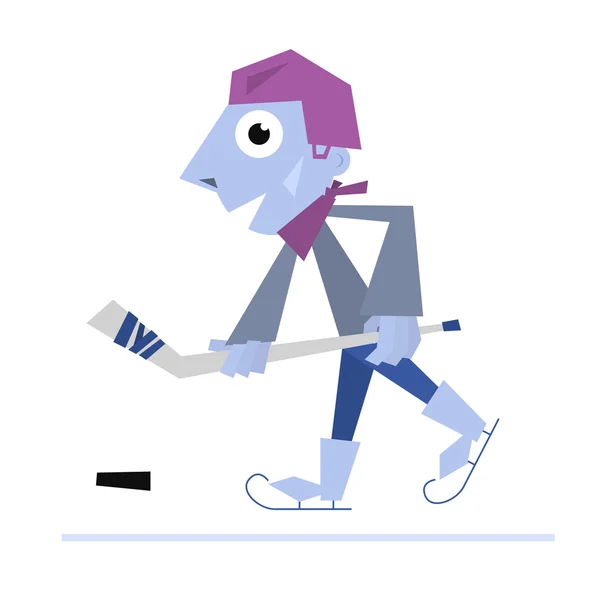 Hockey jugador vector ilustración — Vector de stock