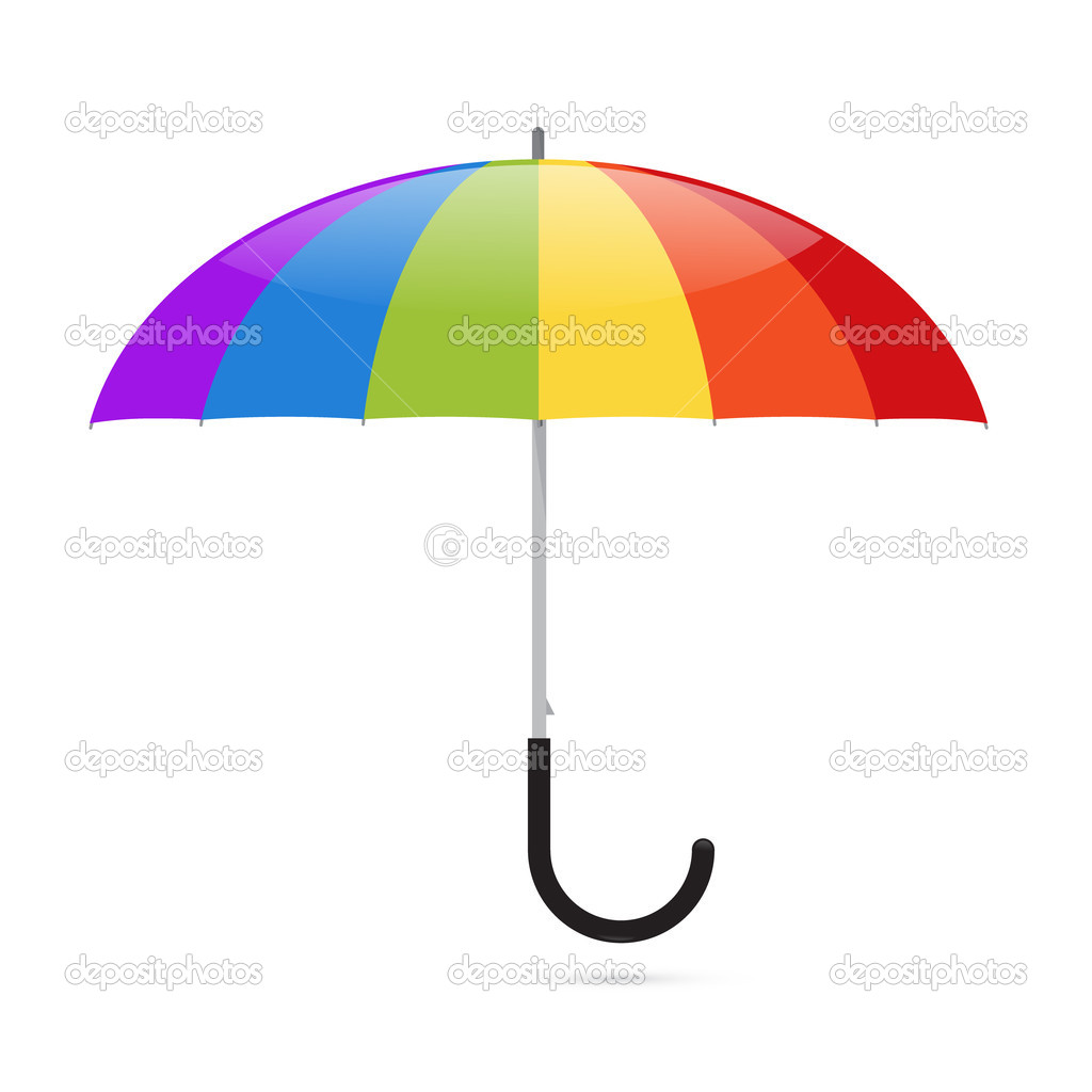 Colorful Vector Umbrella Illustration