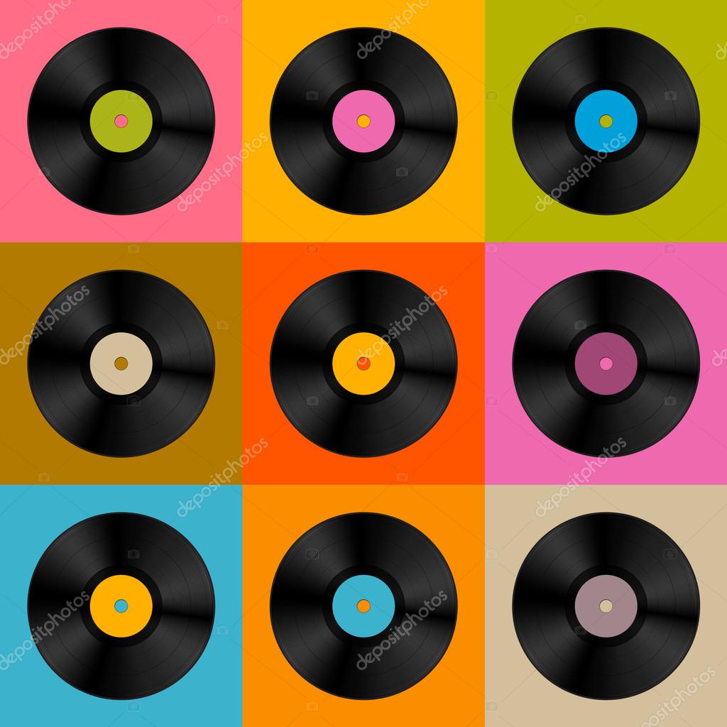 Download Retro Vintage Vector Vinyl Record Disc Background Vector Image By C Mejn Vector Stock 41825363