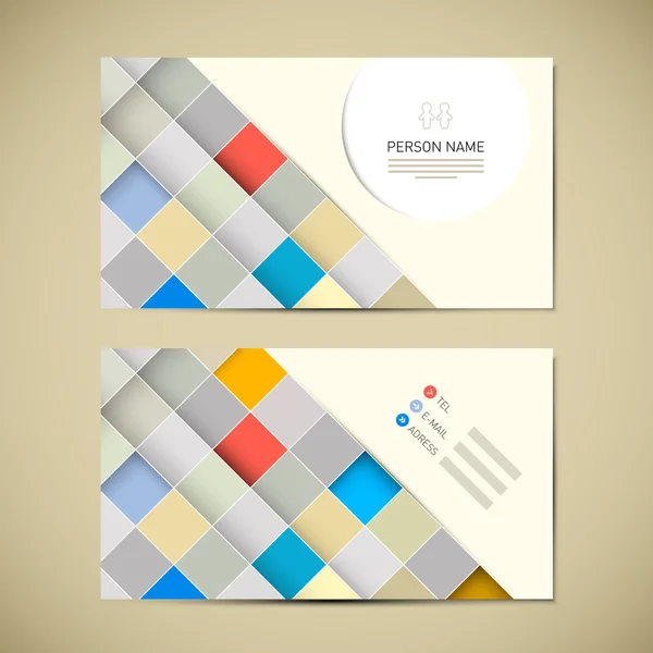 Retro Paper Business Card Template — Stock Vector