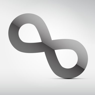 gri zemin üzerine kağıt sonsuzluk sembolleri vektör